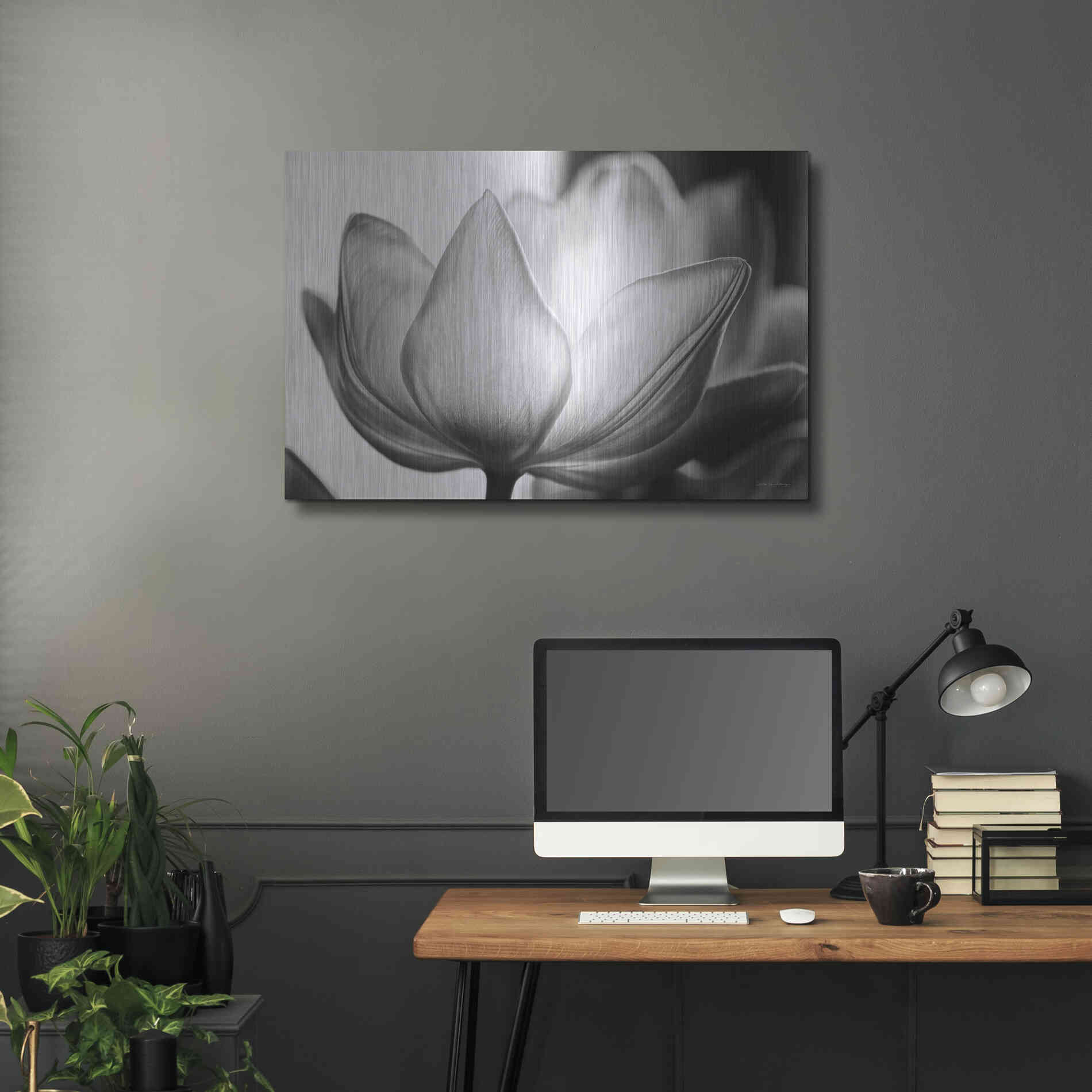 Luxe Metal Art 'Translucent Tulips VI' by Debra Van Swearingen, Metal Wall Art,36x24