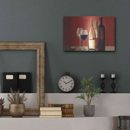 Luxe Metal Art 'Wine Trio' by Marco Fabiano, Metal Wall Art,16x12