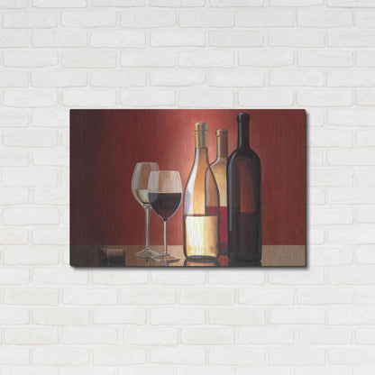 Luxe Metal Art 'Wine Trio' by Marco Fabiano, Metal Wall Art,36x24