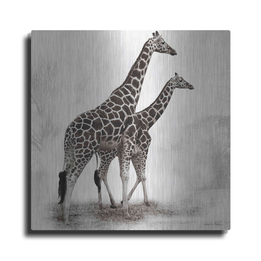 Luxe Metal Art 'Giraffe III' by Debra Van Swearingen, Metal Wall Art