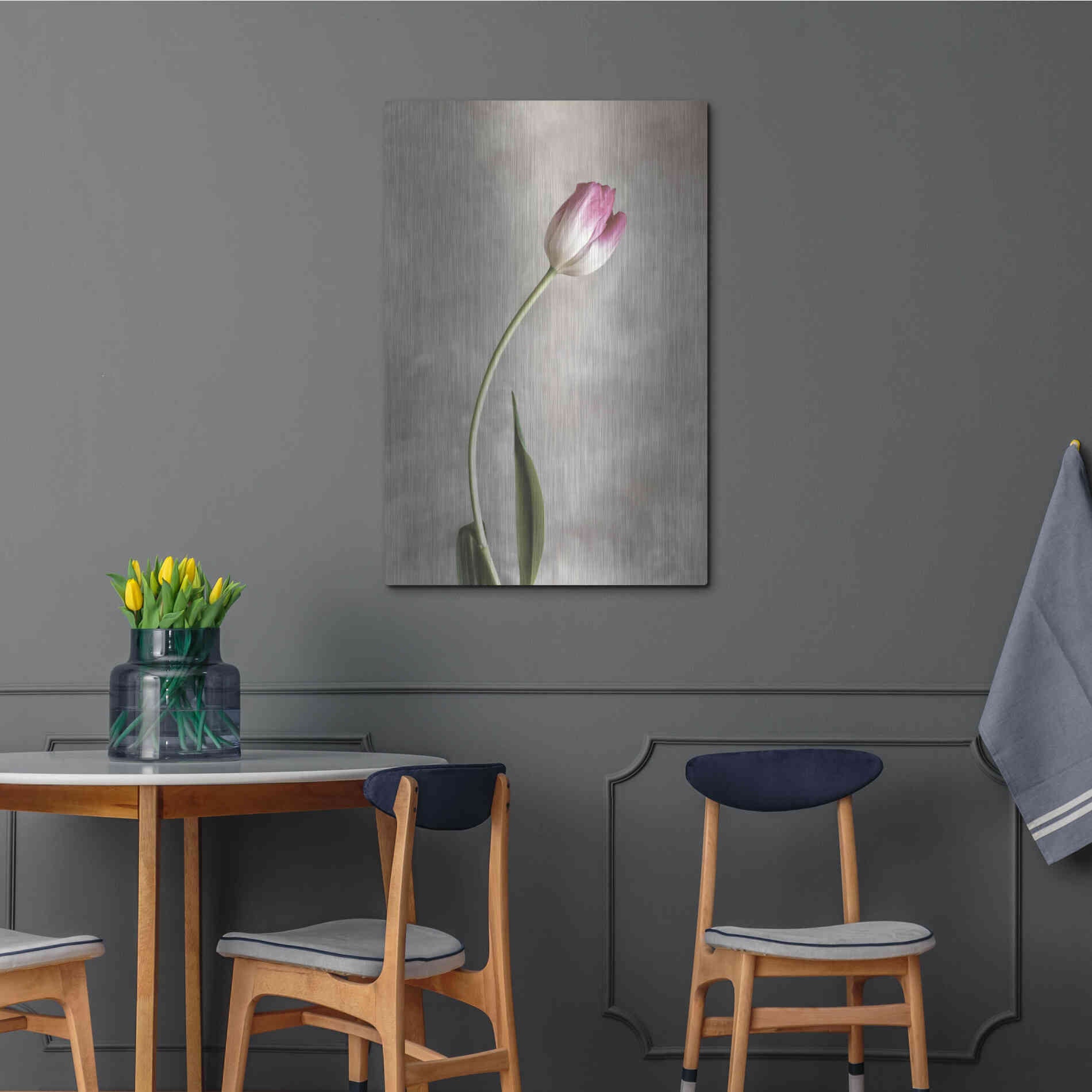 Luxe Metal Art 'Fresh Tulips I' by Debra Van Swearingen, Metal Wall Art,24x36