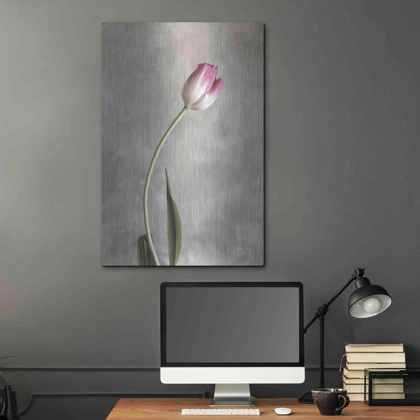Luxe Metal Art 'Fresh Tulips I' by Debra Van Swearingen, Metal Wall Art,24x36