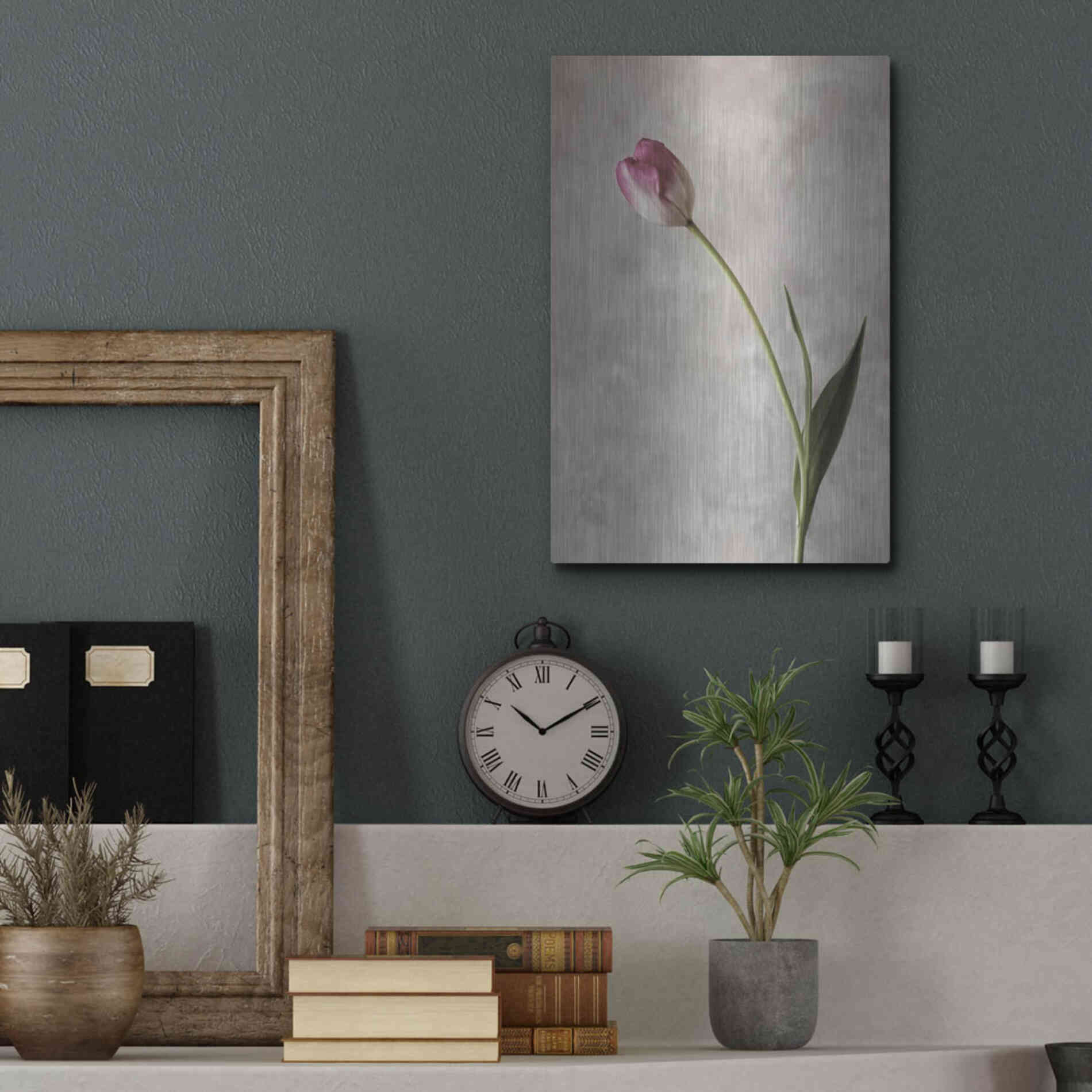Luxe Metal Art 'Fresh Tulips II' by Debra Van Swearingen, Metal Wall Art,12x16