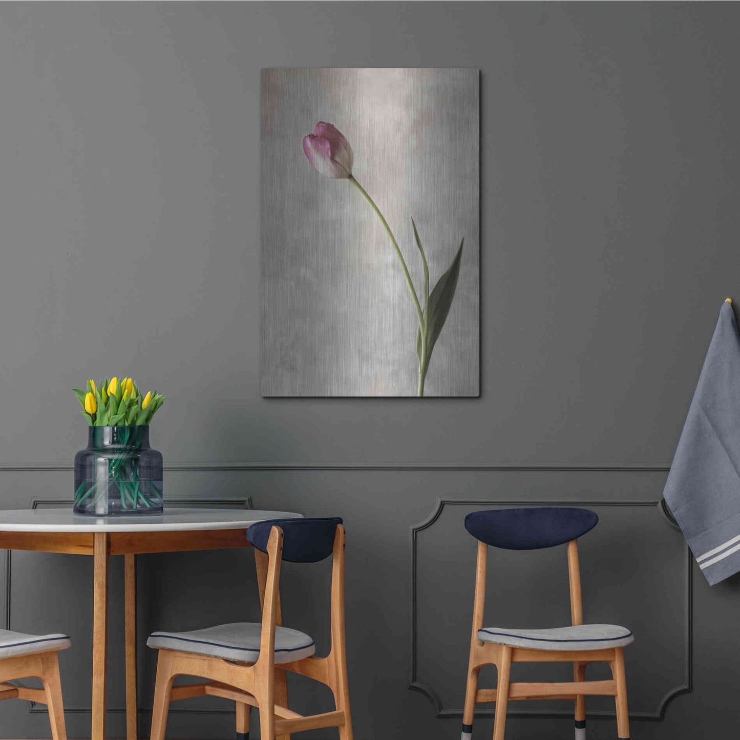 Luxe Metal Art 'Fresh Tulips II' by Debra Van Swearingen, Metal Wall Art,24x36