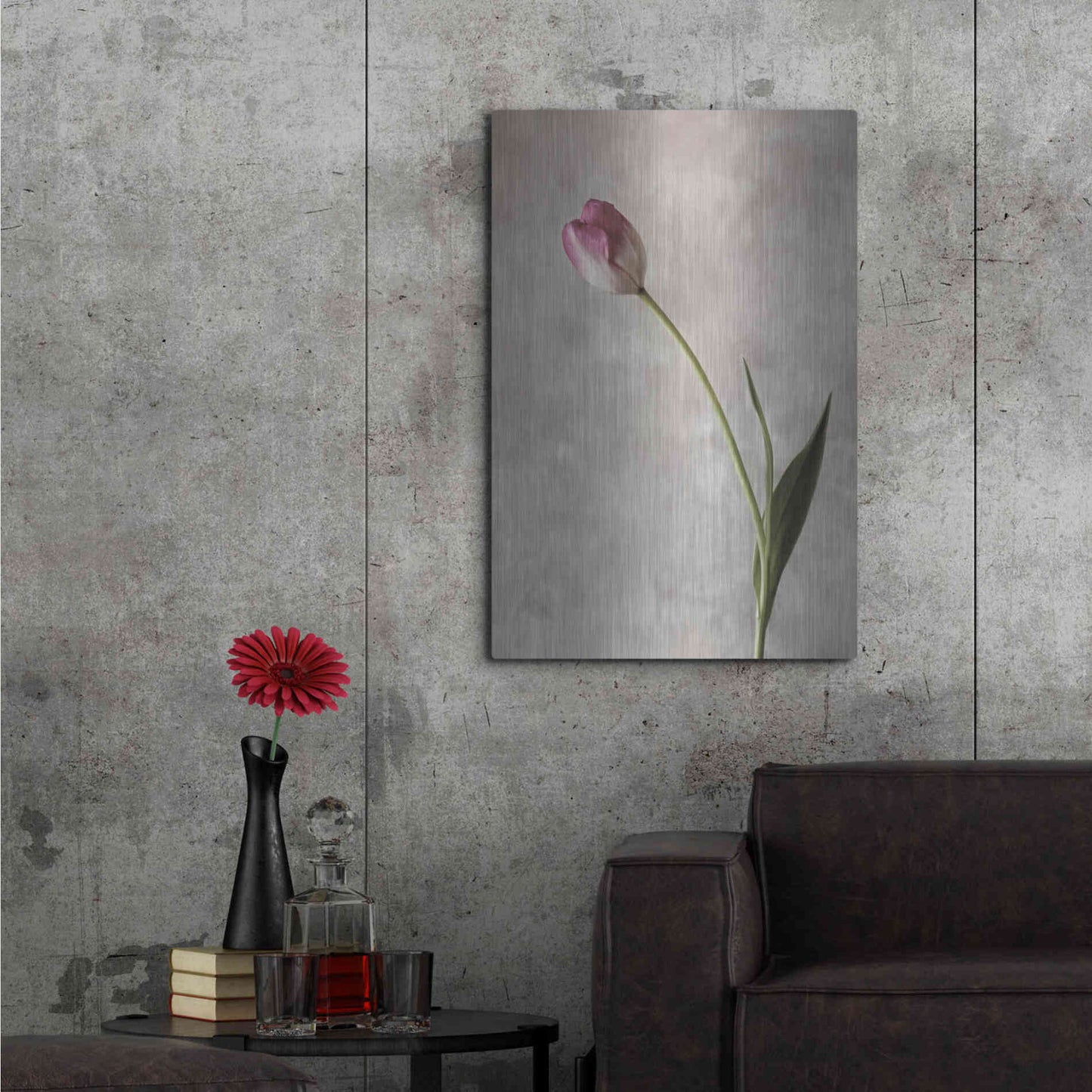 Luxe Metal Art 'Fresh Tulips II' by Debra Van Swearingen, Metal Wall Art,24x36
