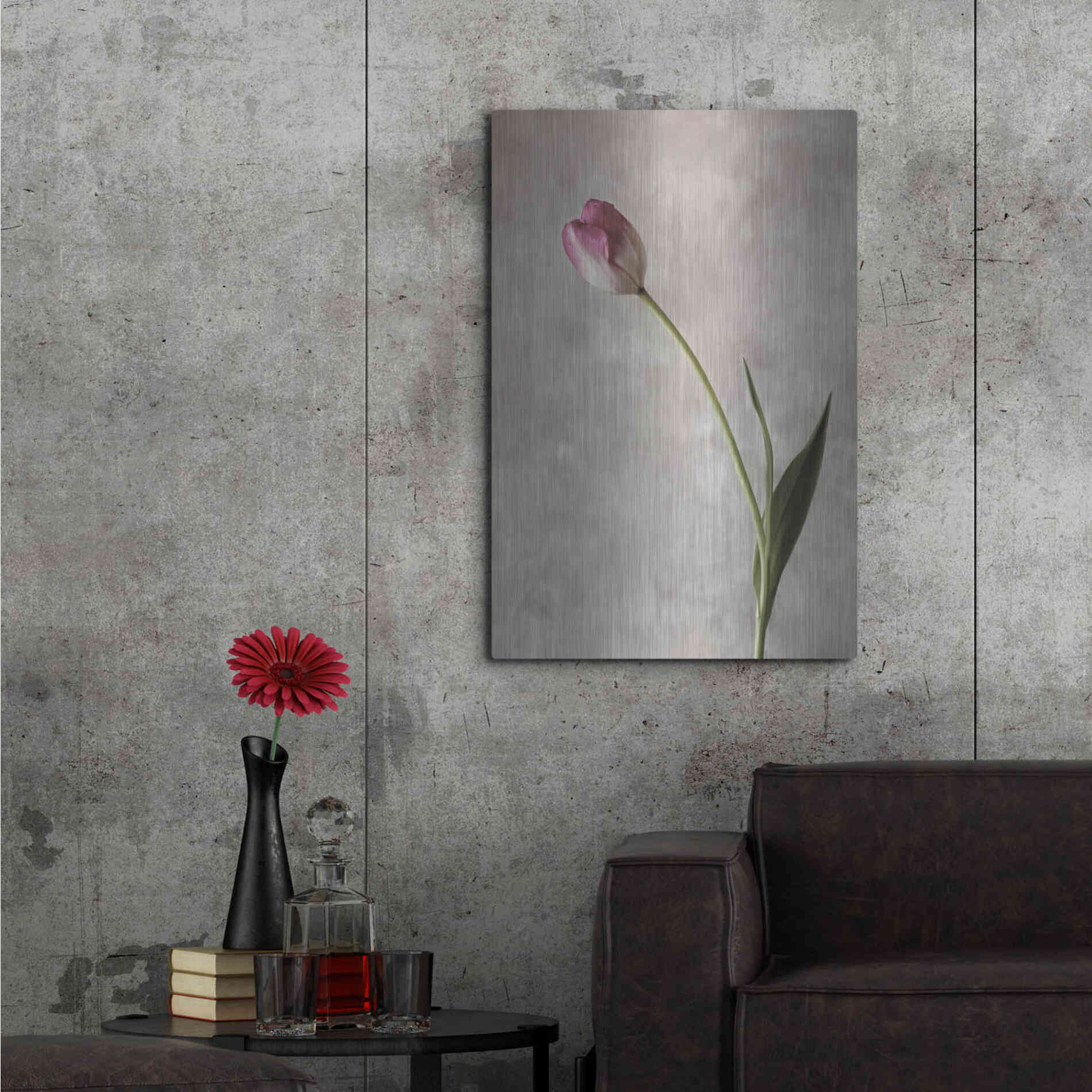 Luxe Metal Art 'Fresh Tulips II' by Debra Van Swearingen, Metal Wall Art,24x36