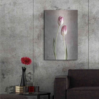 Luxe Metal Art 'Fresh Tulips III' by Debra Van Swearingen, Metal Wall Art,24x36