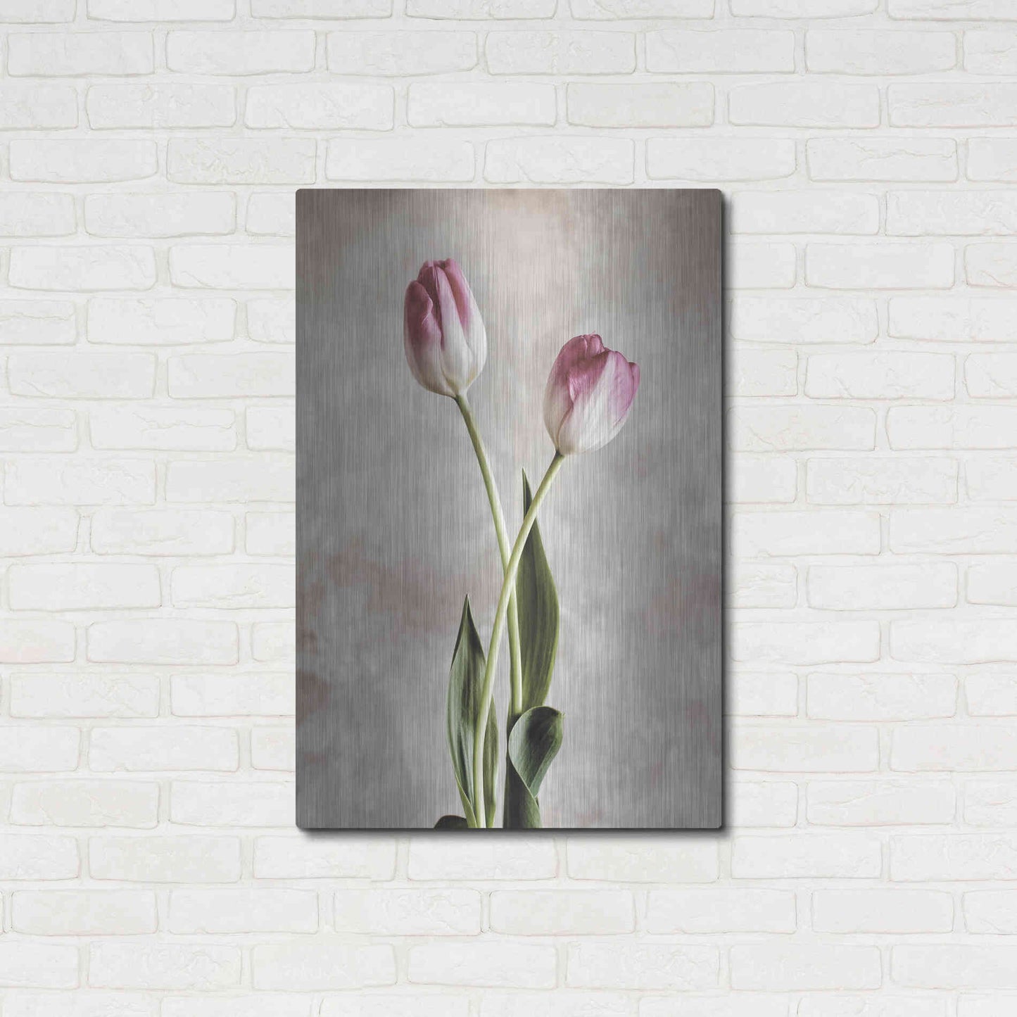 Luxe Metal Art 'Fresh Tulips IV' by Debra Van Swearingen, Metal Wall Art,24x36