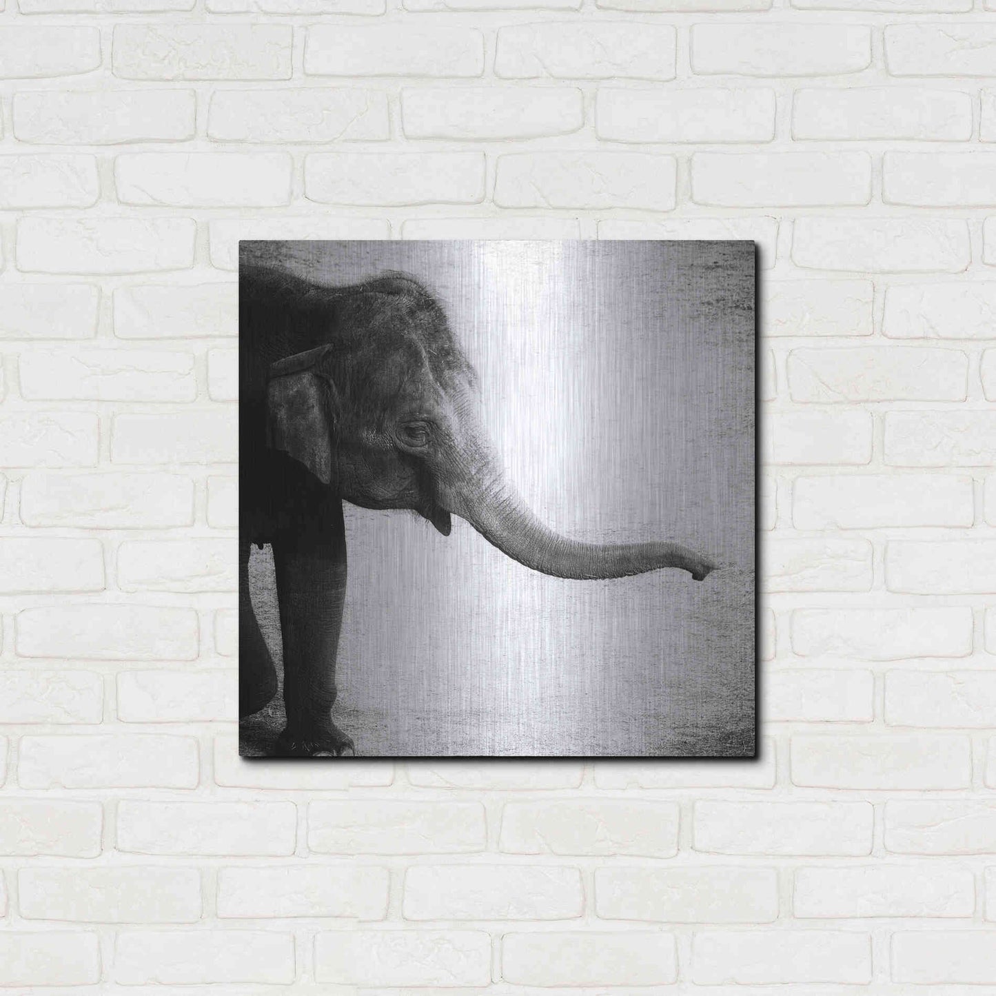 Luxe Metal Art 'Elephant II' by Debra Van Swearingen, Metal Wall Art,24x24