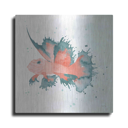 Luxe Metal Art 'Splash VI' by Elyse DeNeige, Metal Wall Art