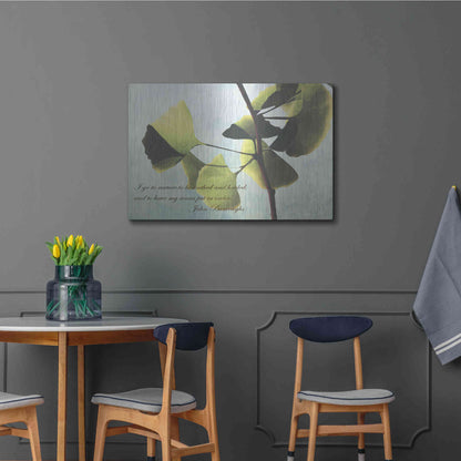 Luxe Metal Art 'Delicate Ginkgo' by Debra Van Swearingen, Metal Wall Art,36x24