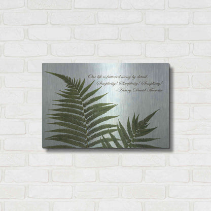 Luxe Metal Art 'Delicate Fern' by Debra Van Swearingen, Metal Wall Art,24x16