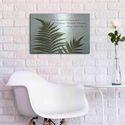 Luxe Metal Art 'Delicate Fern' by Debra Van Swearingen, Metal Wall Art,24x16