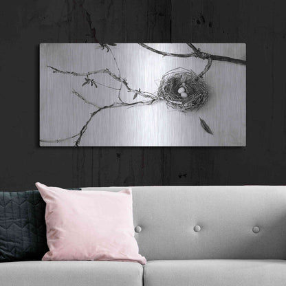 Luxe Metal Art 'Nest and Branch II' by Debra Van Swearingen, Metal Wall Art,48x24