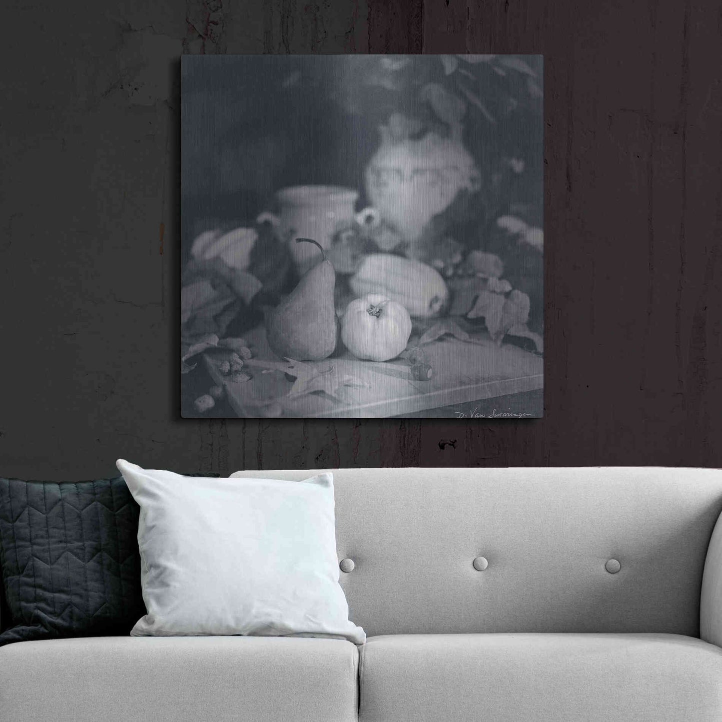Luxe Metal Art 'Quince Pear' by Debra Van Swearingen, Metal Wall Art,36x36