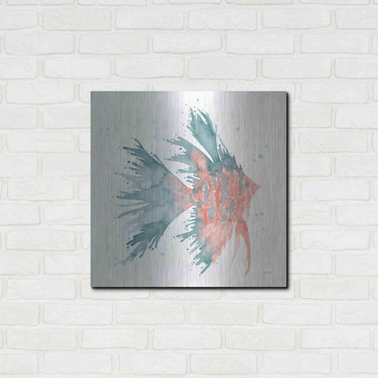 Luxe Metal Art 'Splash V' by Elyse DeNeige, Metal Wall Art,24x24