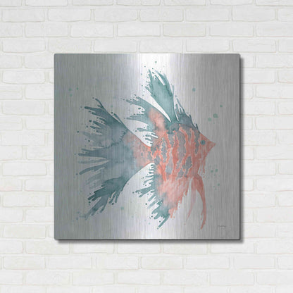 Luxe Metal Art 'Splash V' by Elyse DeNeige, Metal Wall Art,36x36