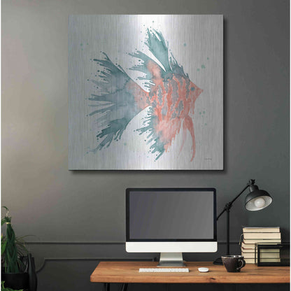 Luxe Metal Art 'Splash V' by Elyse DeNeige, Metal Wall Art,36x36