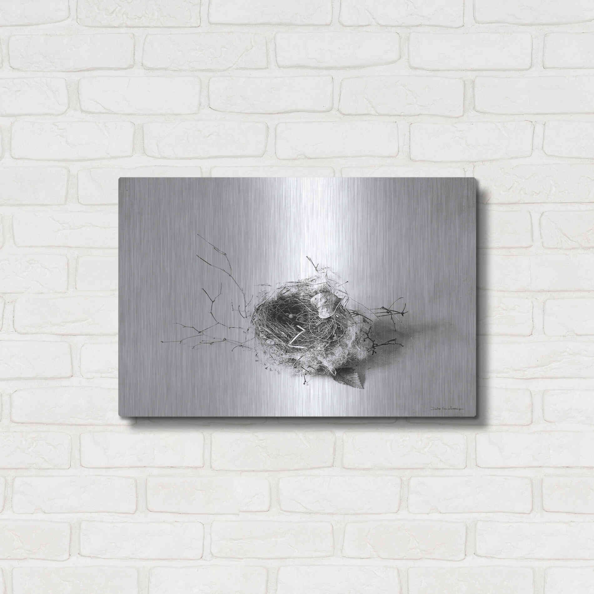 Luxe Metal Art 'Nestled III' by Debra Van Swearingen, Metal Wall Art,24x16