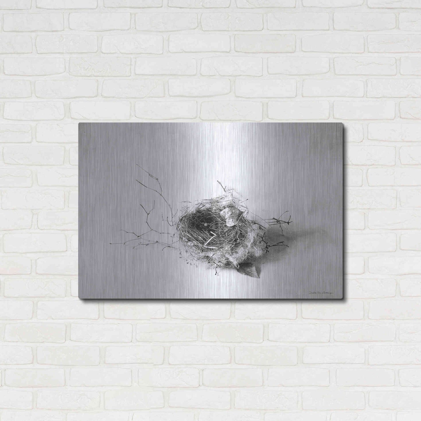 Luxe Metal Art 'Nestled III' by Debra Van Swearingen, Metal Wall Art,36x24