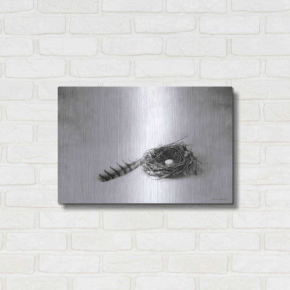 Luxe Metal Art 'Nestled IV' by Debra Van Swearingen, Metal Wall Art,24x16