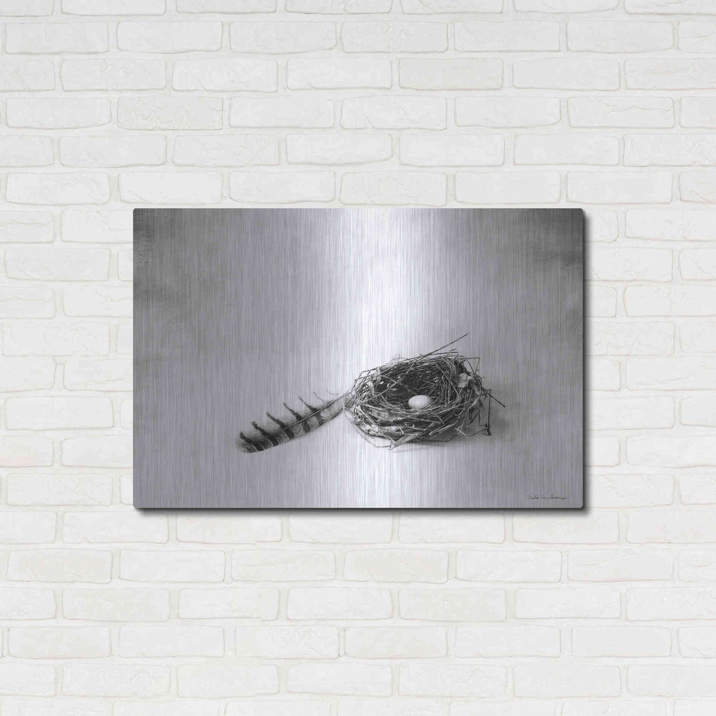 Luxe Metal Art 'Nestled IV' by Debra Van Swearingen, Metal Wall Art,36x24