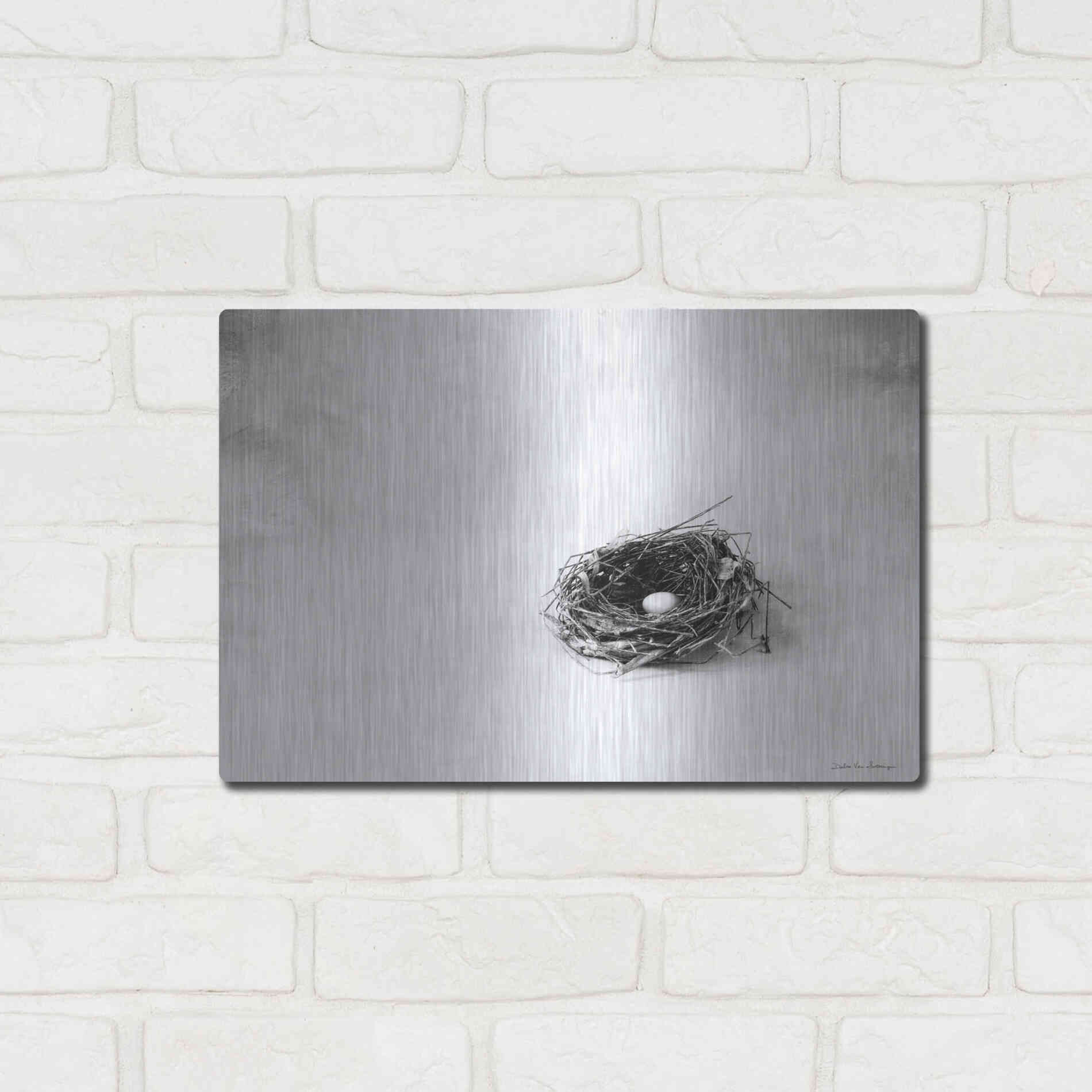 Luxe Metal Art 'Nestled V' by Debra Van Swearingen, Metal Wall Art,16x12