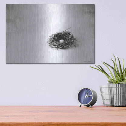 Luxe Metal Art 'Nestled V' by Debra Van Swearingen, Metal Wall Art,16x12