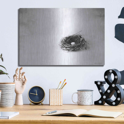 Luxe Metal Art 'Nestled V' by Debra Van Swearingen, Metal Wall Art,16x12