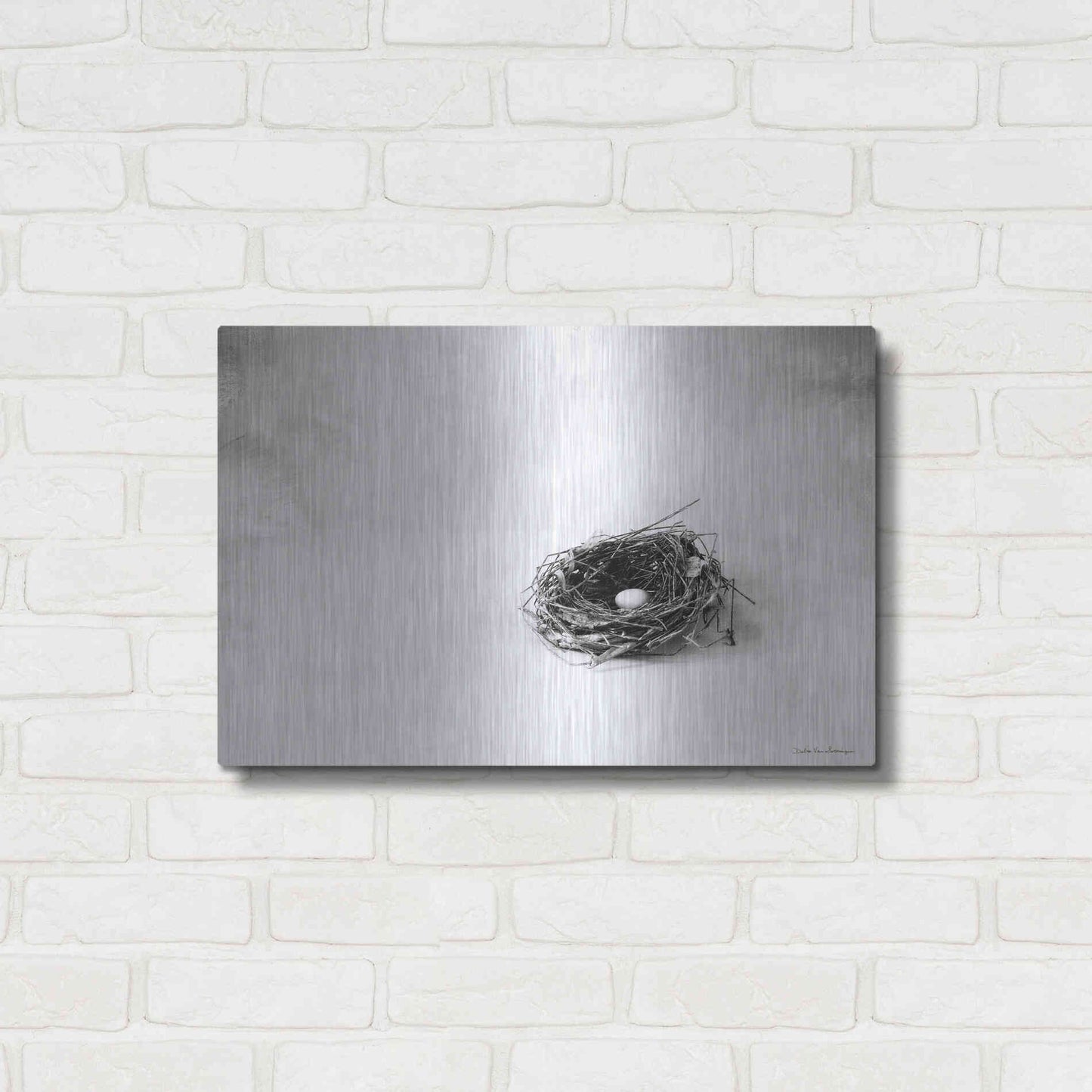 Luxe Metal Art 'Nestled V' by Debra Van Swearingen, Metal Wall Art,24x16