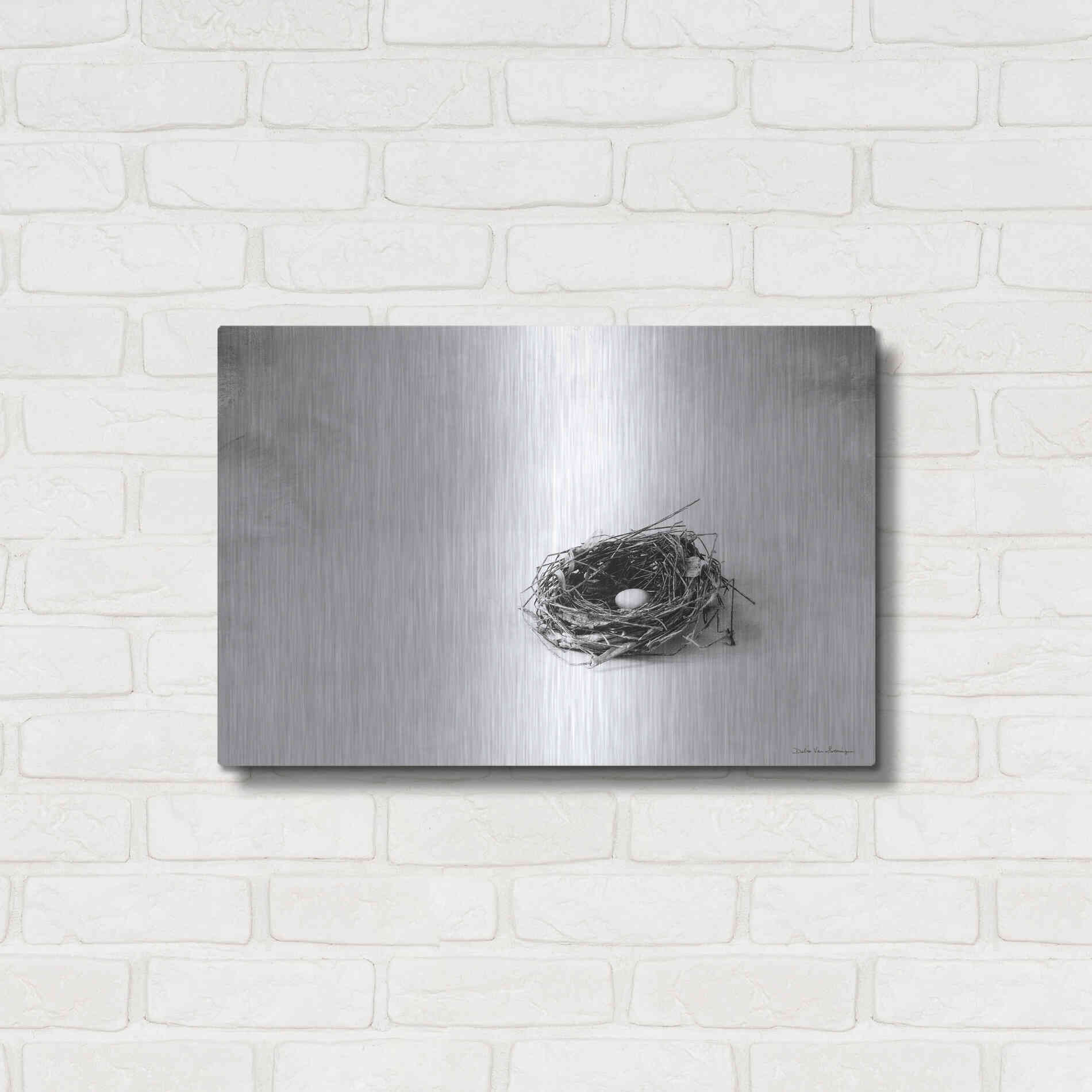 Luxe Metal Art 'Nestled V' by Debra Van Swearingen, Metal Wall Art,24x16