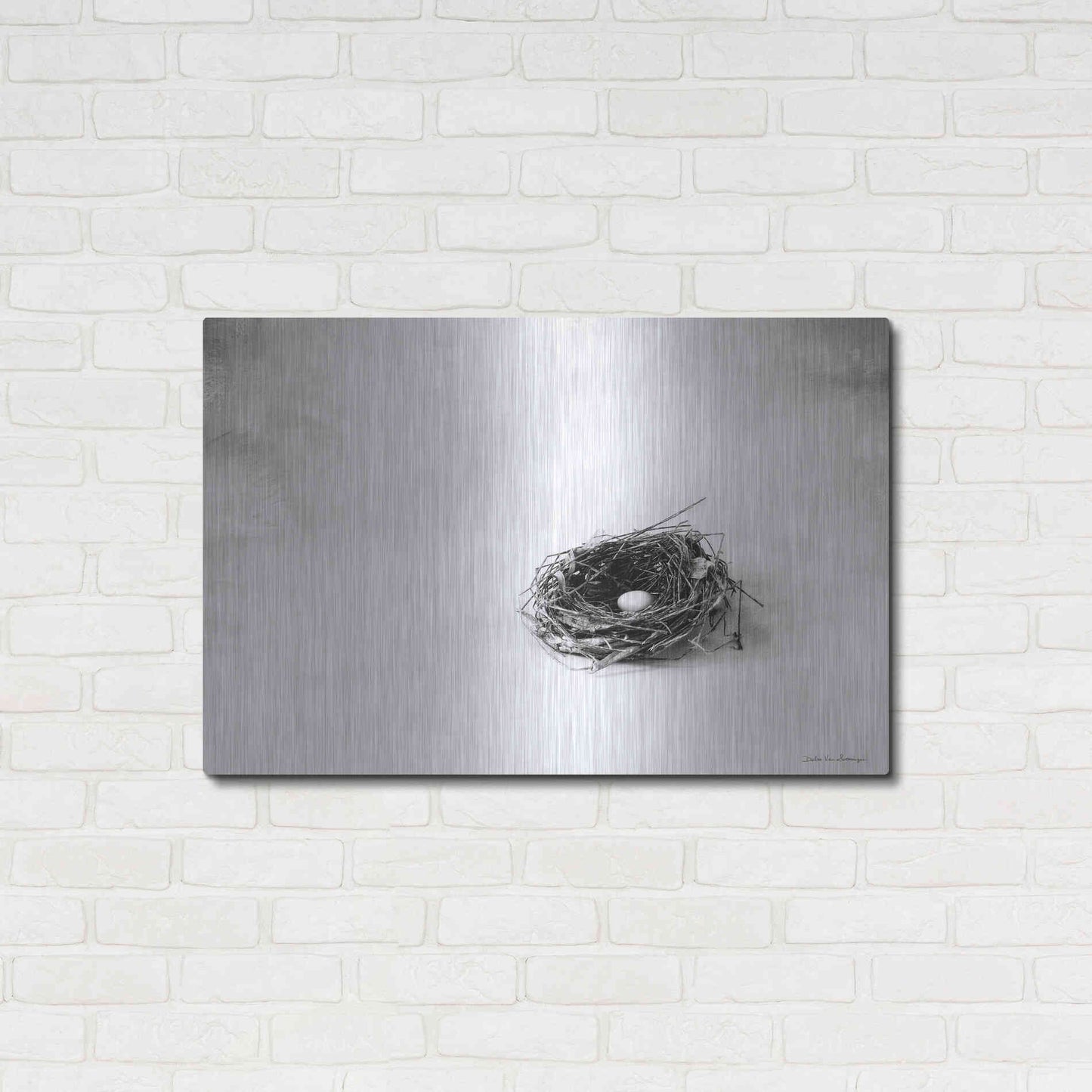 Luxe Metal Art 'Nestled V' by Debra Van Swearingen, Metal Wall Art,36x24