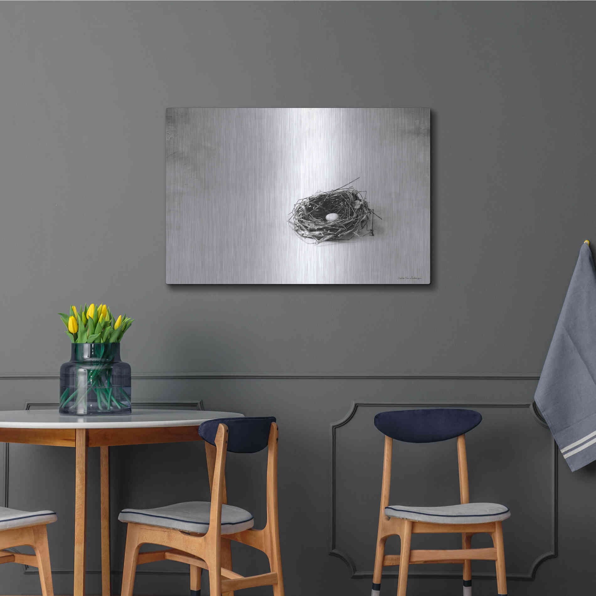 Luxe Metal Art 'Nestled V' by Debra Van Swearingen, Metal Wall Art,36x24