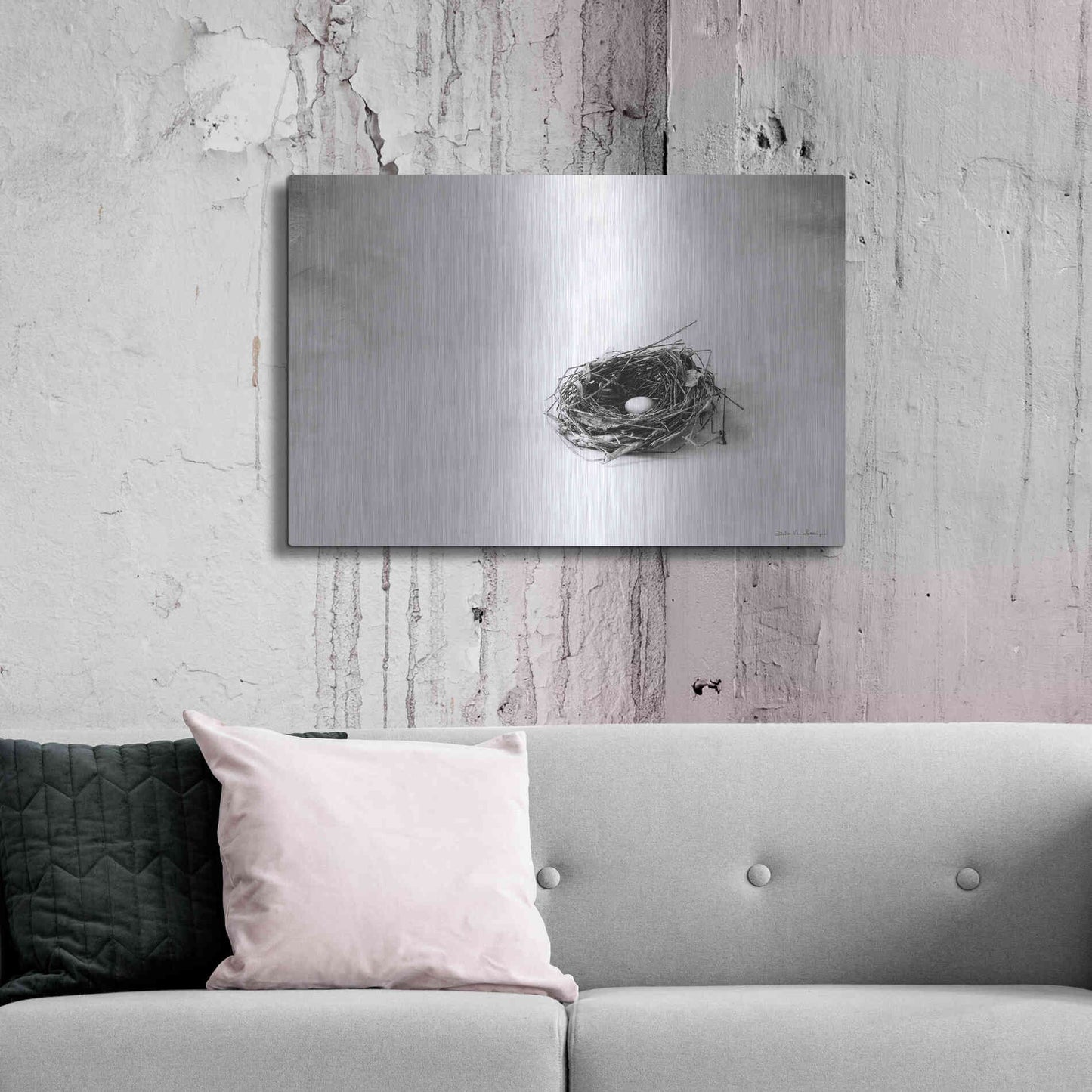 Luxe Metal Art 'Nestled V' by Debra Van Swearingen, Metal Wall Art,36x24