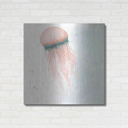 Luxe Metal Art 'Splash IV' by Elyse DeNeige, Metal Wall Art,36x36