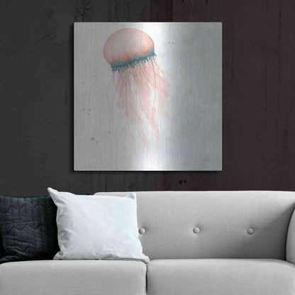 Luxe Metal Art 'Splash IV' by Elyse DeNeige, Metal Wall Art,36x36