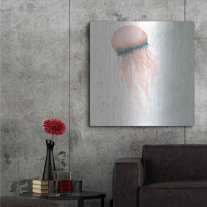 Luxe Metal Art 'Splash IV' by Elyse DeNeige, Metal Wall Art,36x36