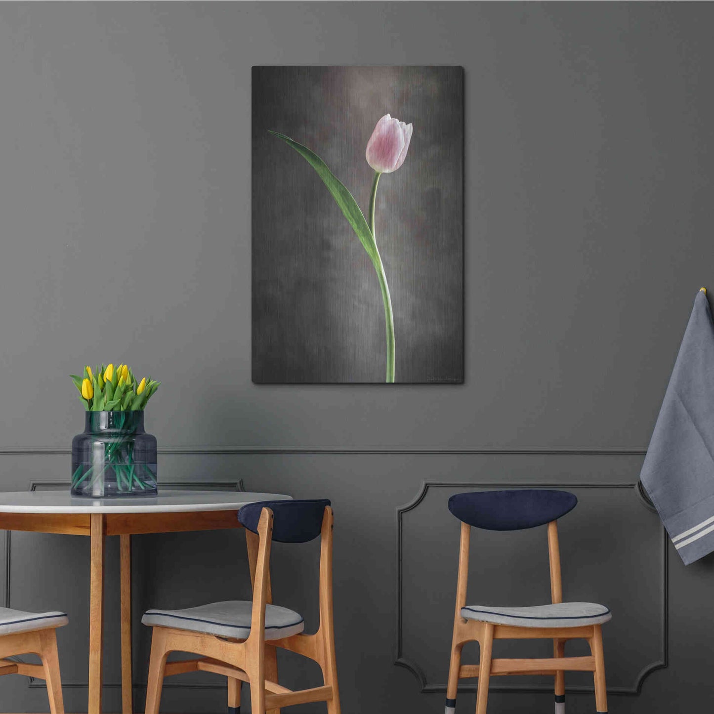 Luxe Metal Art 'Spring Tulips II' by Debra Van Swearingen, Metal Wall Art,24x36