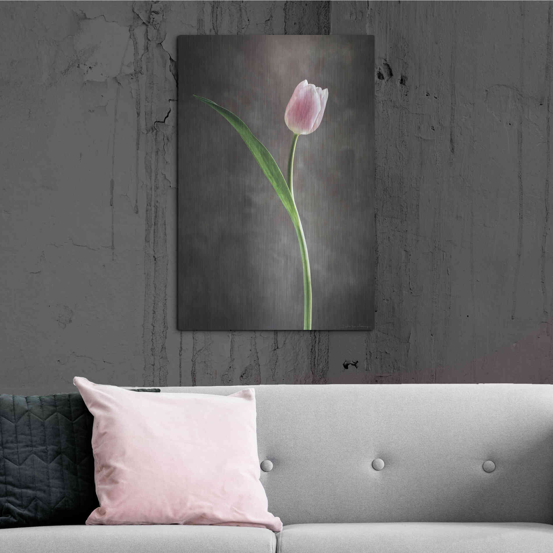 Luxe Metal Art 'Spring Tulips II' by Debra Van Swearingen, Metal Wall Art,24x36