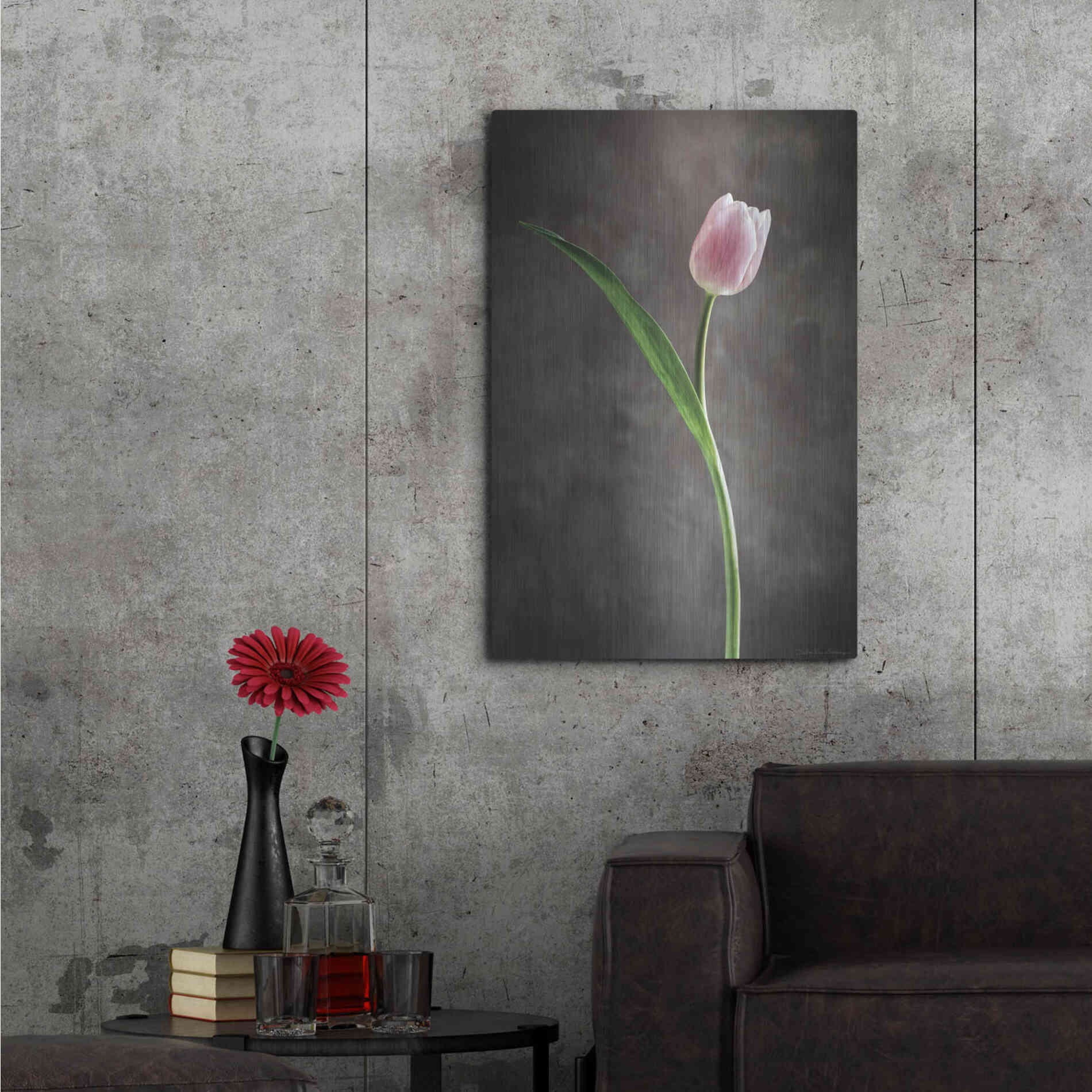 Luxe Metal Art 'Spring Tulips II' by Debra Van Swearingen, Metal Wall Art,24x36