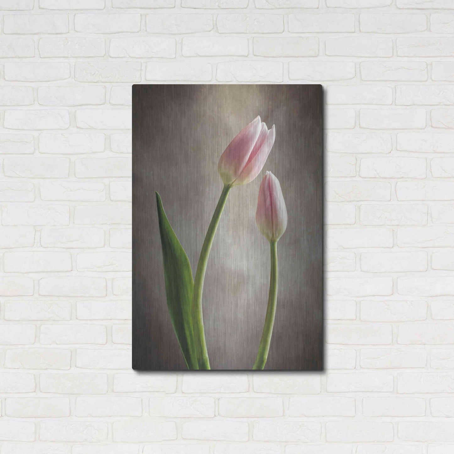 Luxe Metal Art 'Spring Tulips III' by Debra Van Swearingen, Metal Wall Art,24x36