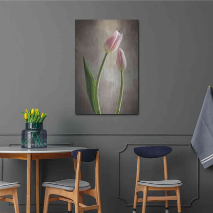 Luxe Metal Art 'Spring Tulips III' by Debra Van Swearingen, Metal Wall Art,24x36