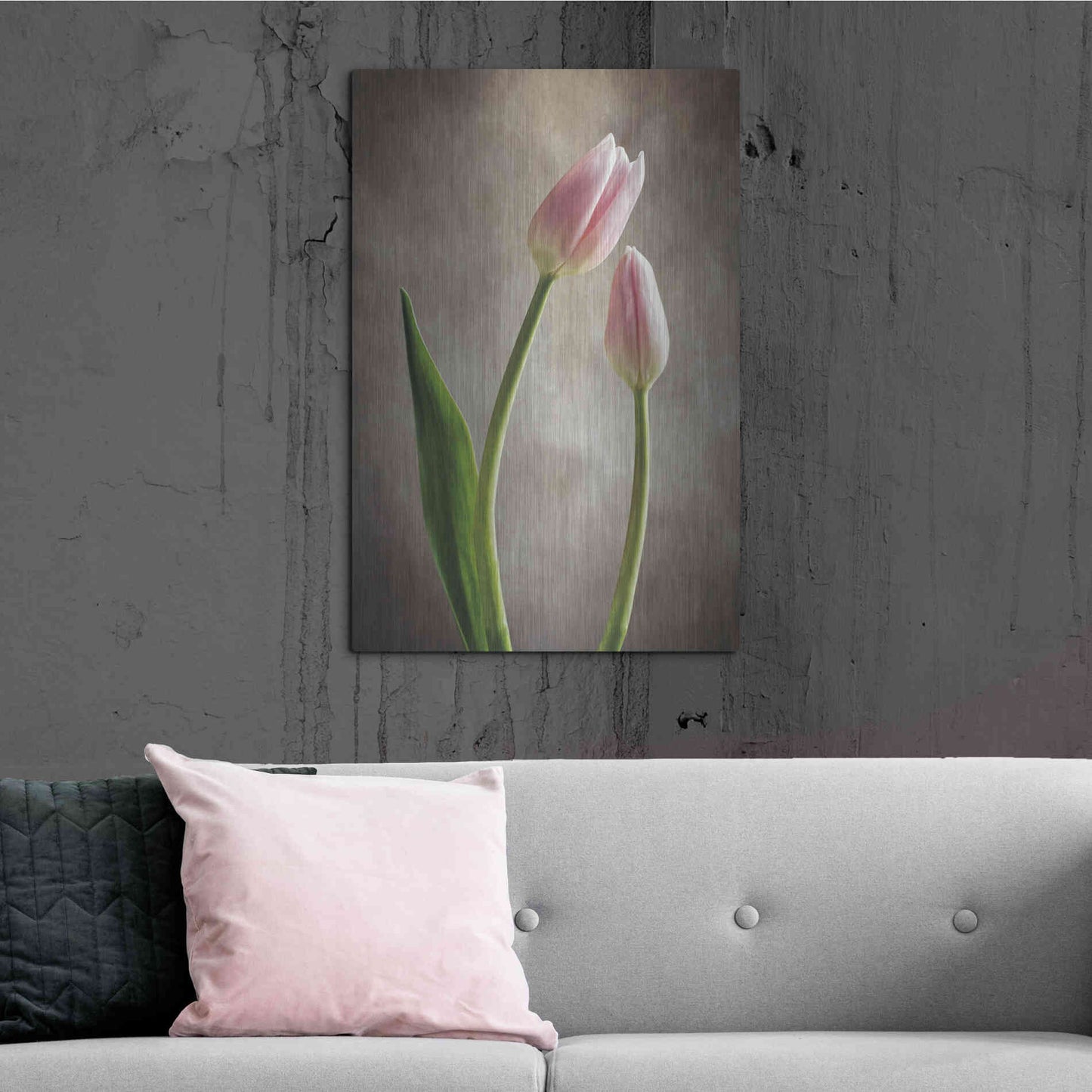 Luxe Metal Art 'Spring Tulips III' by Debra Van Swearingen, Metal Wall Art,24x36