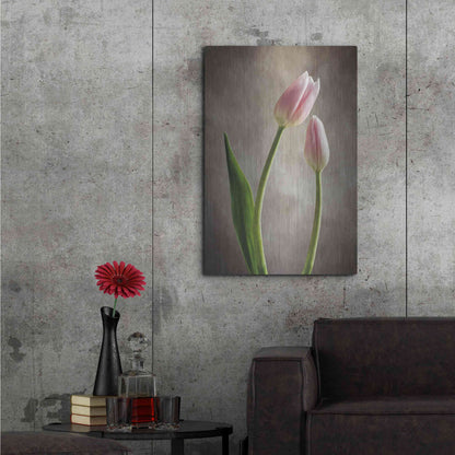 Luxe Metal Art 'Spring Tulips III' by Debra Van Swearingen, Metal Wall Art,24x36