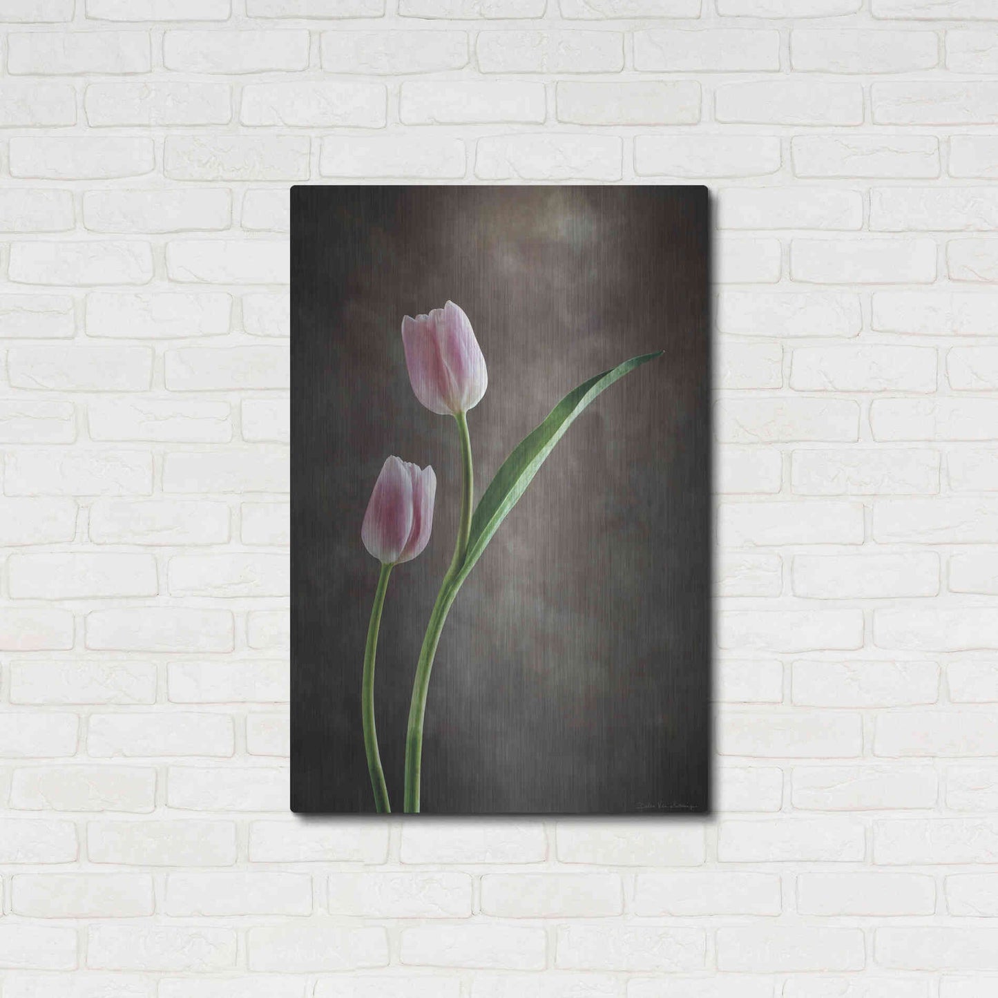 Luxe Metal Art 'Spring Tulips IV' by Debra Van Swearingen, Metal Wall Art,24x36