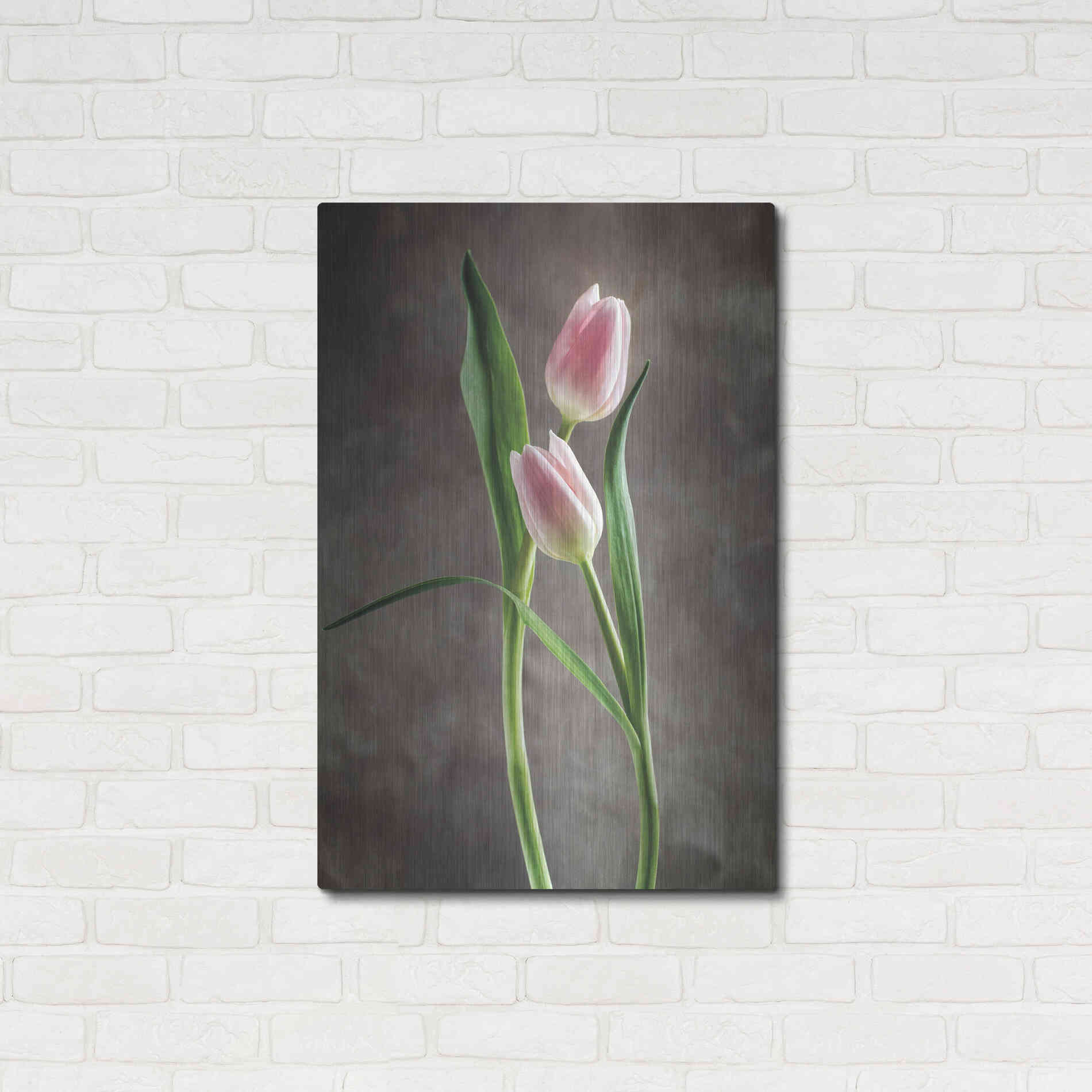 Luxe Metal Art 'Spring Tulips VI' by Debra Van Swearingen, Metal Wall Art,24x36