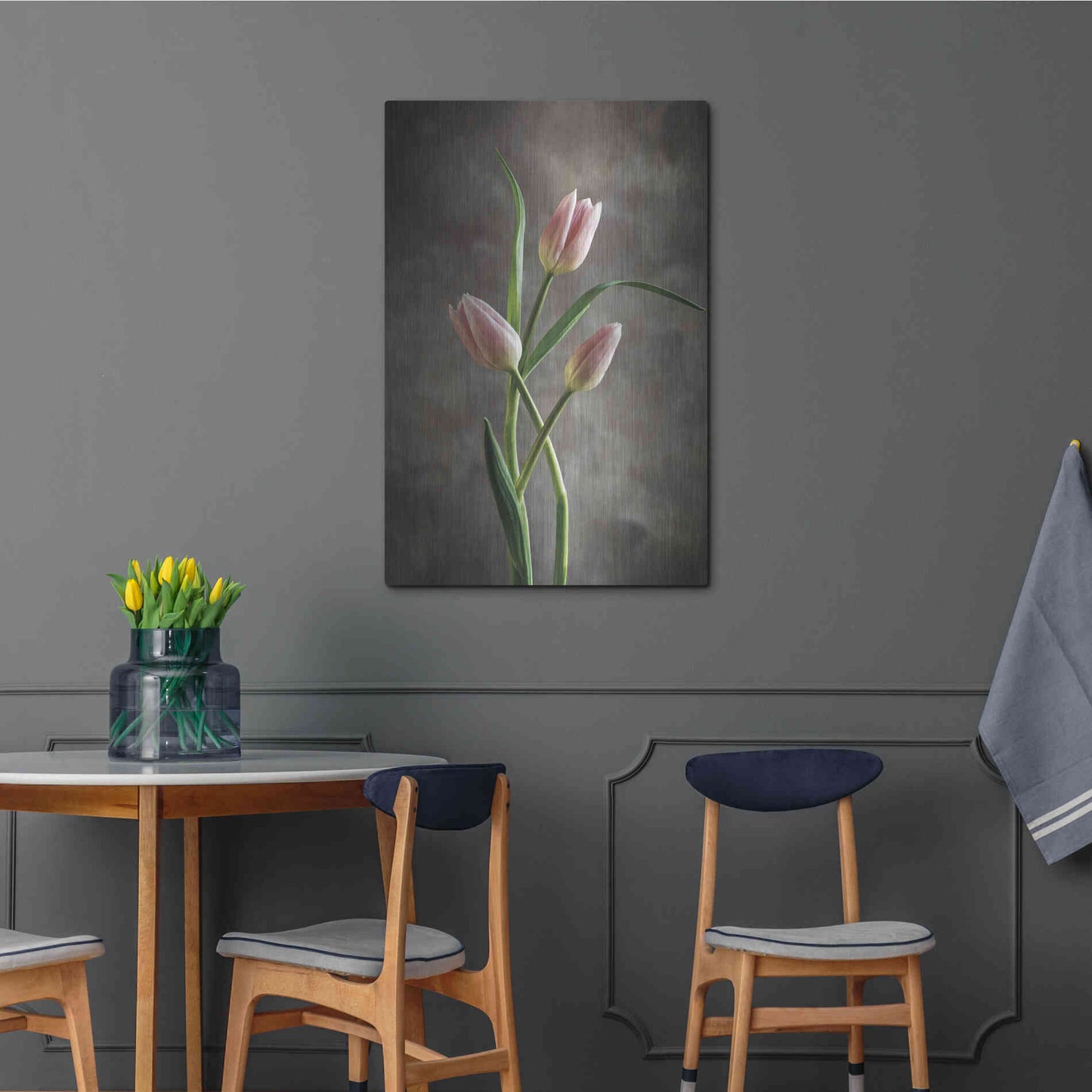 Luxe Metal Art 'Spring Tulips VII' by Debra Van Swearingen, Metal Wall Art,24x36