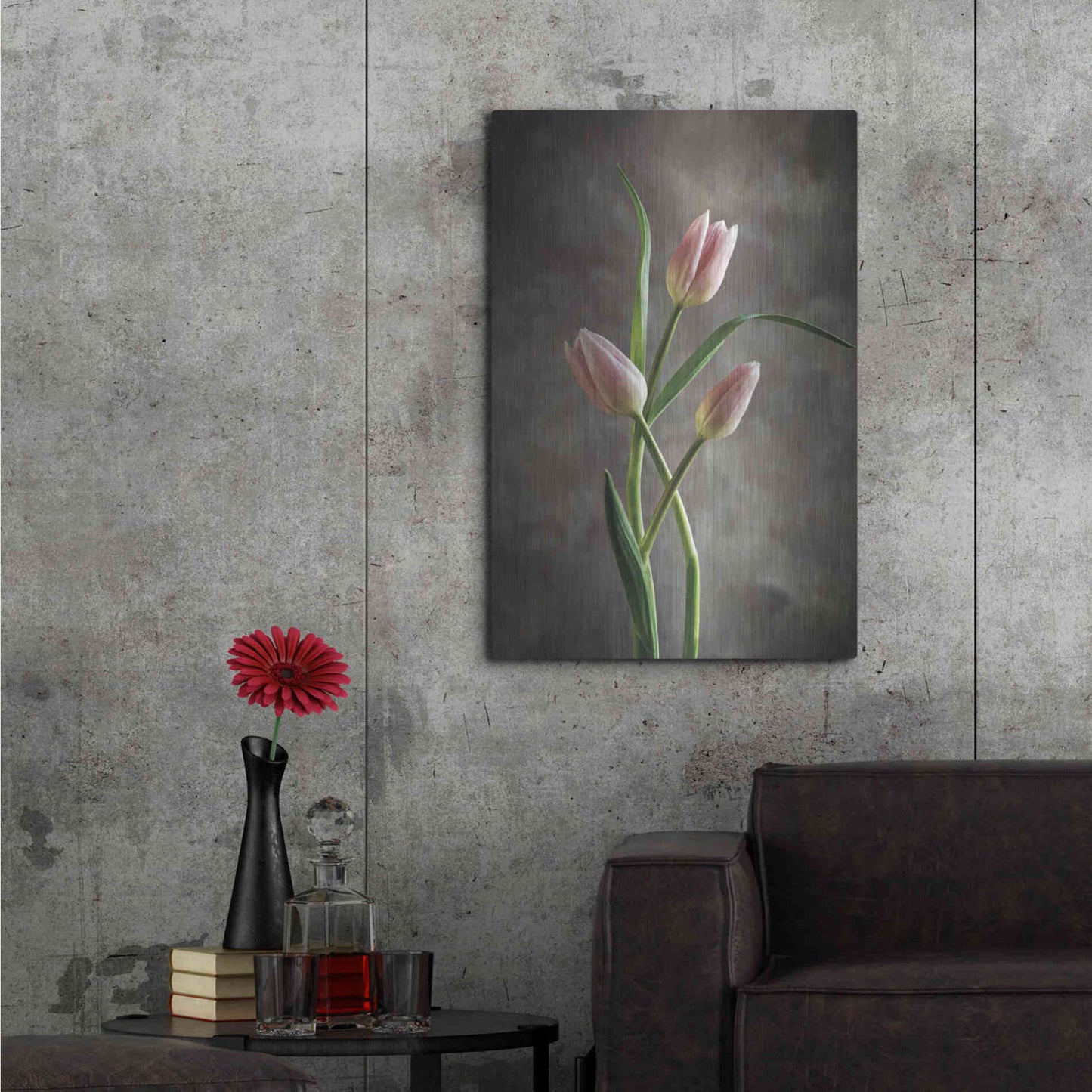 Luxe Metal Art 'Spring Tulips VII' by Debra Van Swearingen, Metal Wall Art,24x36