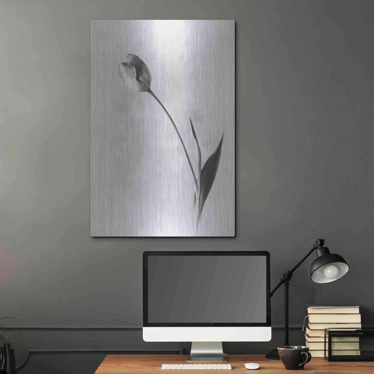 Luxe Metal Art 'Soft Tulips II' by Debra Van Swearingen, Metal Wall Art,24x36