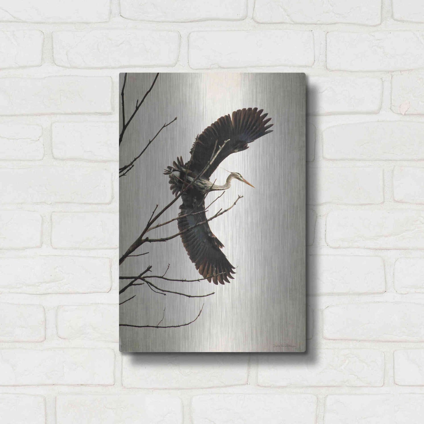 Luxe Metal Art 'Grace' by Debra Van Swearingen, Metal Wall Art,12x16